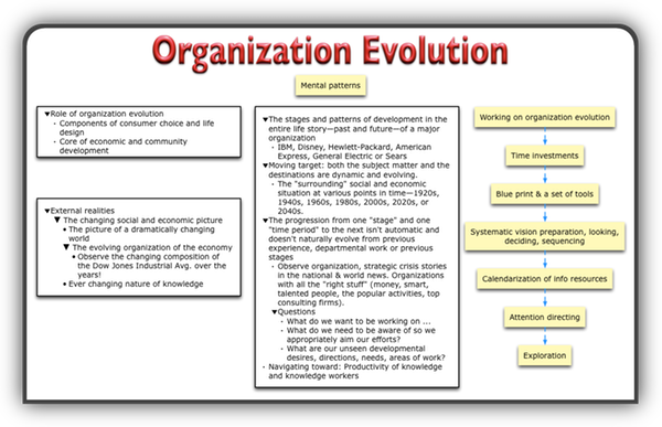 organization evolution concept map